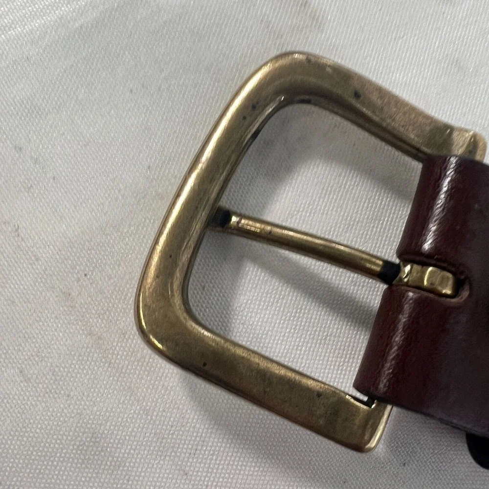 CARHARTT Men's Brown Leather Belt With Brass Buckle Size‎ 46